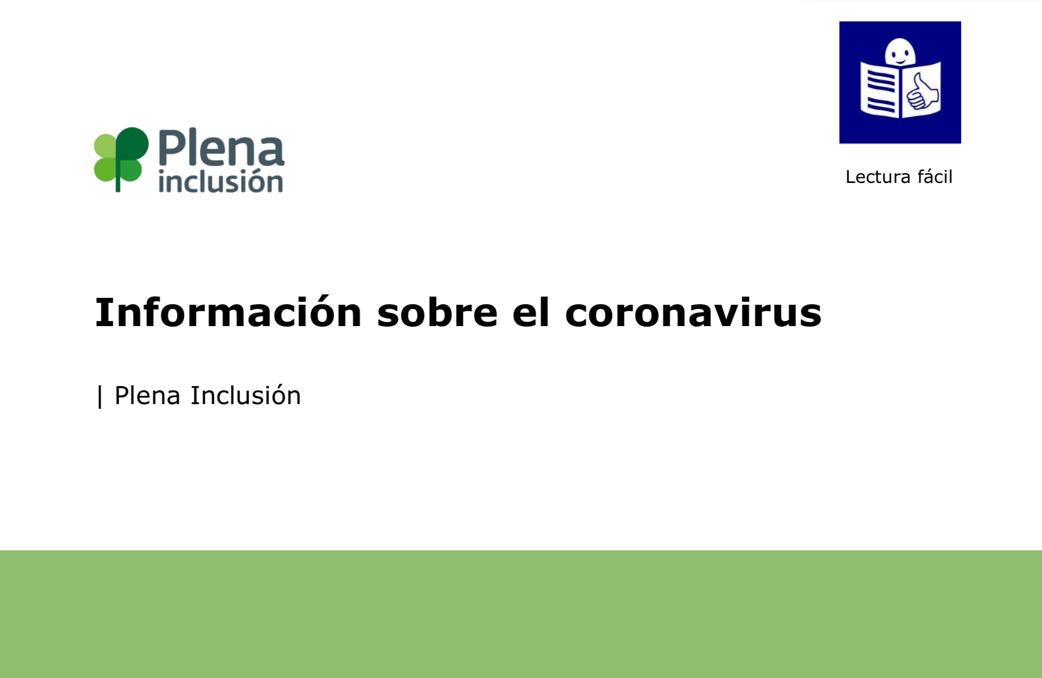Ir a Plena inclusión adapta a lectura fácil consejos para protegerse frente al coronavirus dirigidos a la población reclusa con discapacidad intelectual