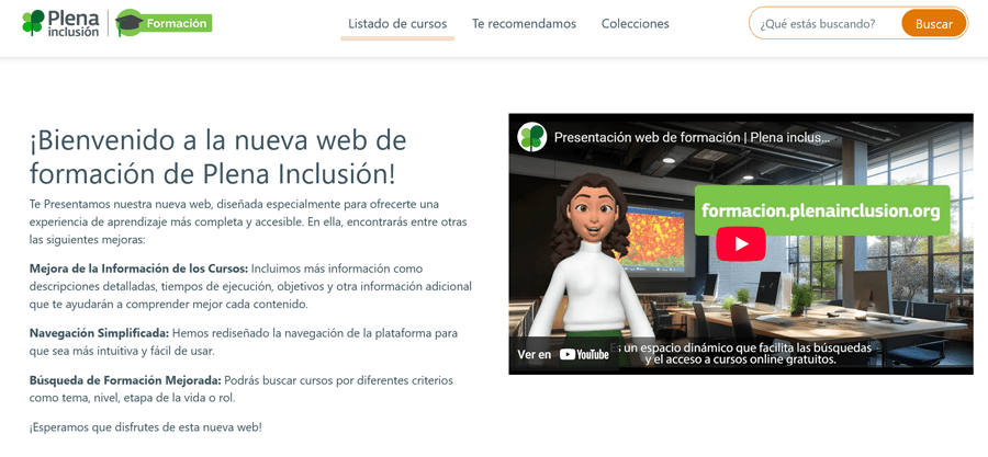 Ir a Plena inclusión lanza una nueva plataforma de formación online sobre discapacidad intelectual