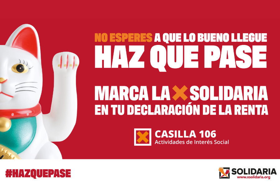 Ir a Aún estás a tiempo. Marca la “X Solidaria” y haz que las cosas buenas pasen