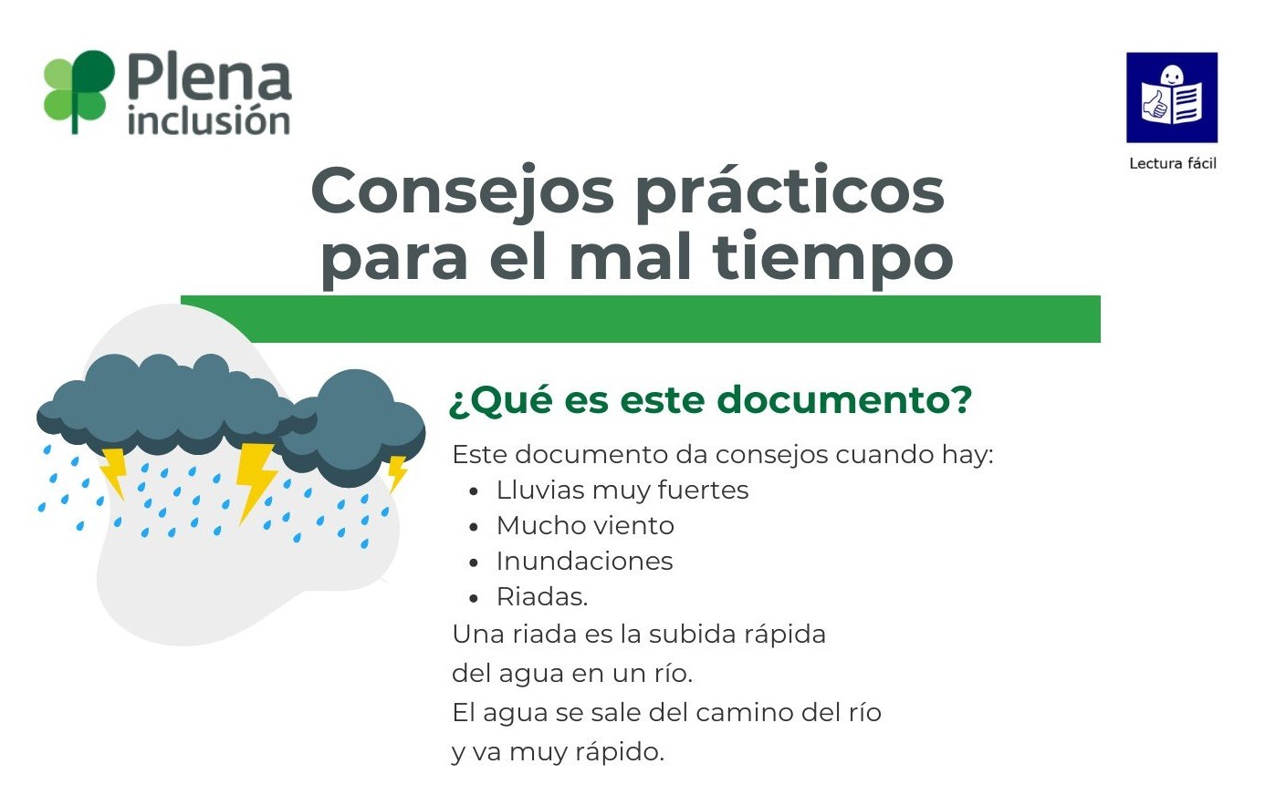 Ir a Consejos prácticos en lectura fácil para el mal tiempo