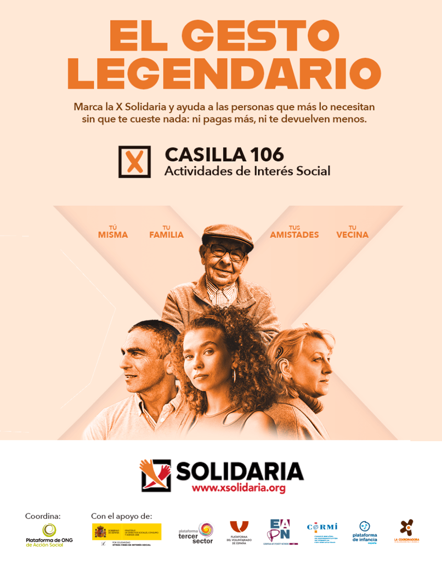Ir a Aún estás a tiempo de hacer un gesto legendario marcando la «X Solidaria» en tu renta