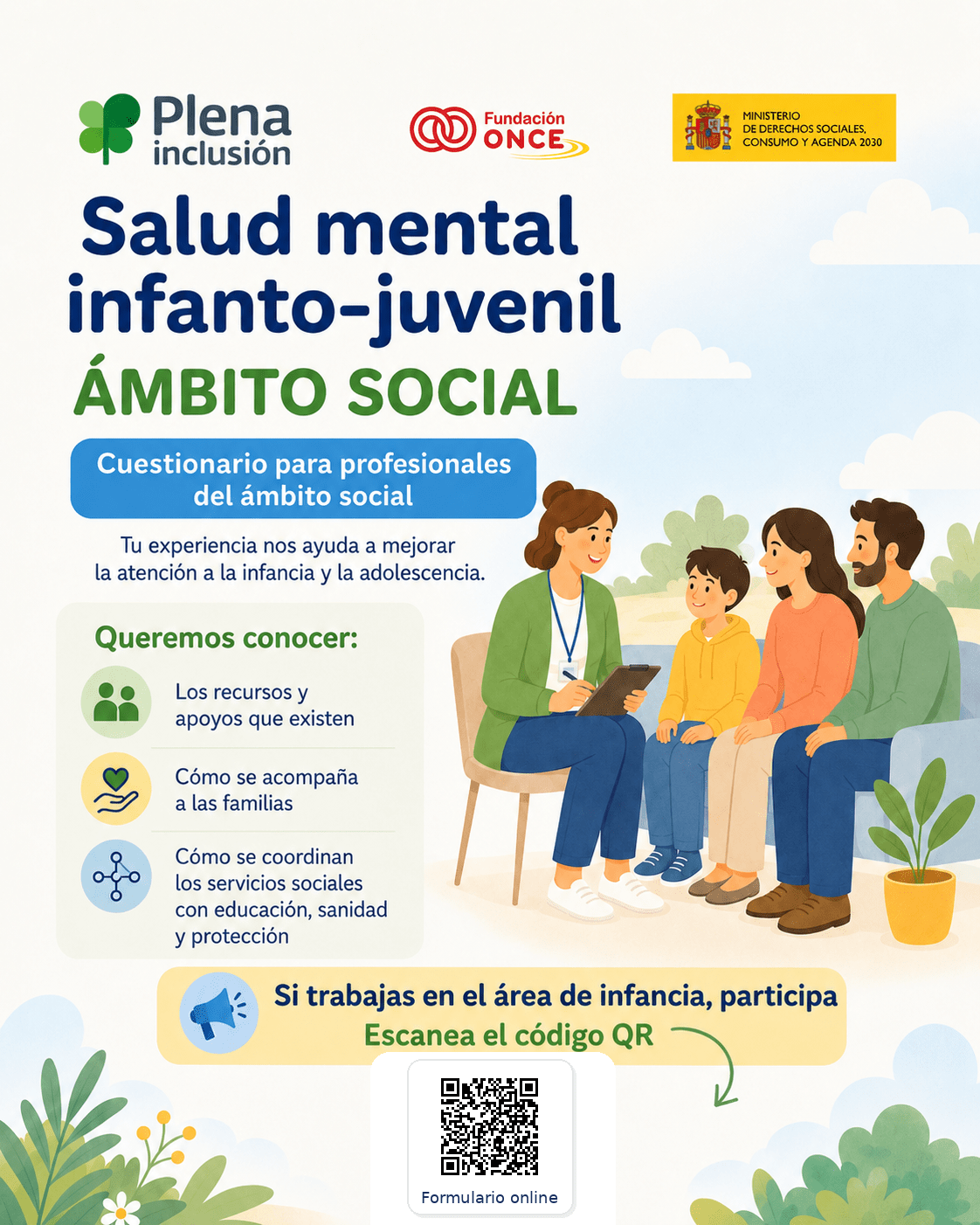 Ir a Te invitamos a participar en nuestro estudio sobre acceso a la salud mental infantojuvenil de niños, niñas y adolescentes con discapacidad intelectual y del desarrollo